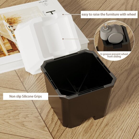 8 Bed Risers 3" Heavy Duty for Casters, Sofa legs, Table, Bed Frame Stackable - Picture 4 of 9